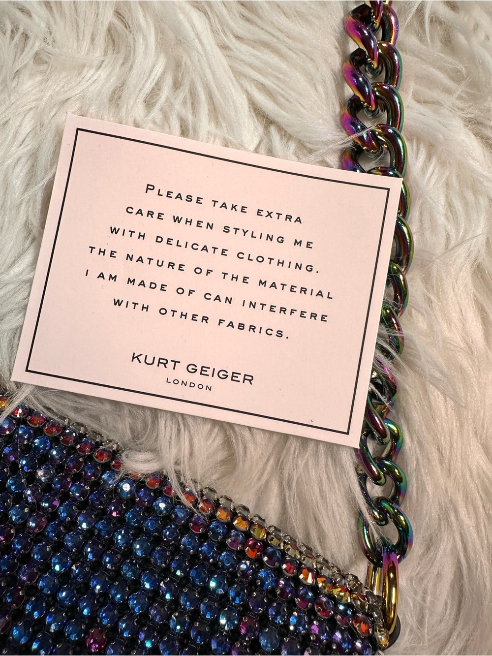 Kurt Geiger • Iridescent Glass Crystal Small Party Bag - Picture 11 of 17